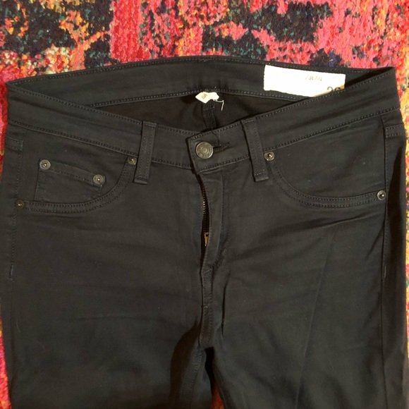 rag & bone/jean navy brushed pants - Picture 2 of 3